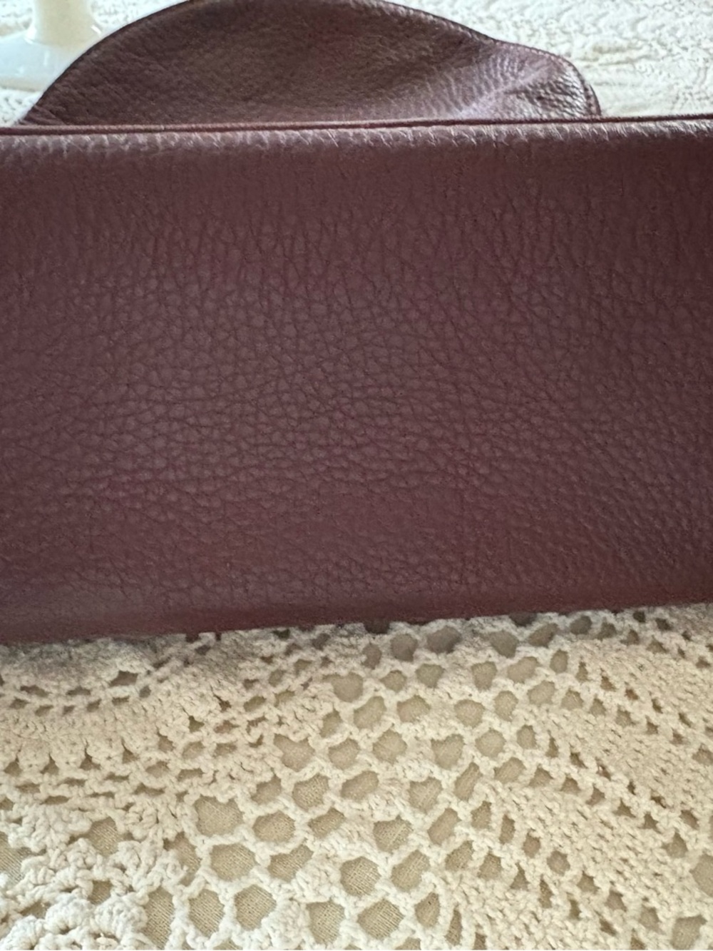 Michael Kors Burgundy Pebbled Leather Backpack with Gold Hardware - Picture 3 of 7